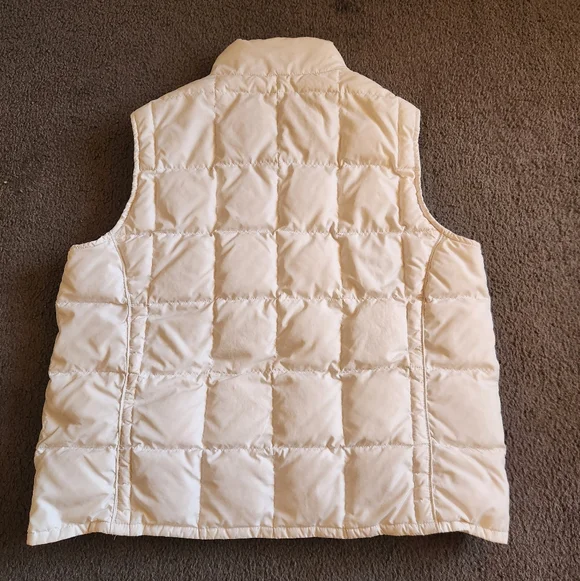 EDDIE BAUER Women's Puffer Vest Extra Large White Goose Down Lightweight - Picture 6 of 15